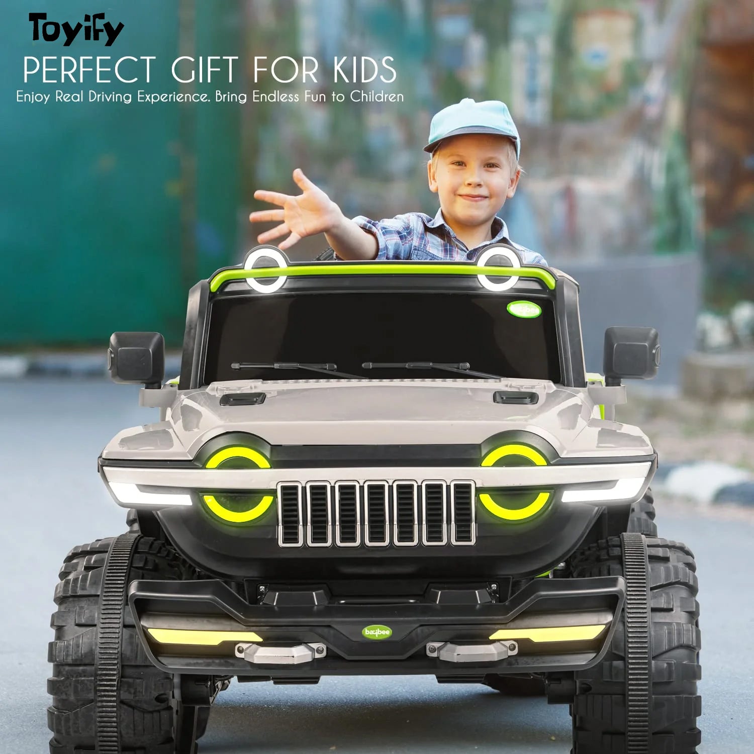 Kids Big Size 4x4 Battery Operated Rechargeable Driving Jeep I Large Size 4 + 1 Motors I Premium Quality I Top End Configuration | 1-12 Years | Remote Control + Mobile App