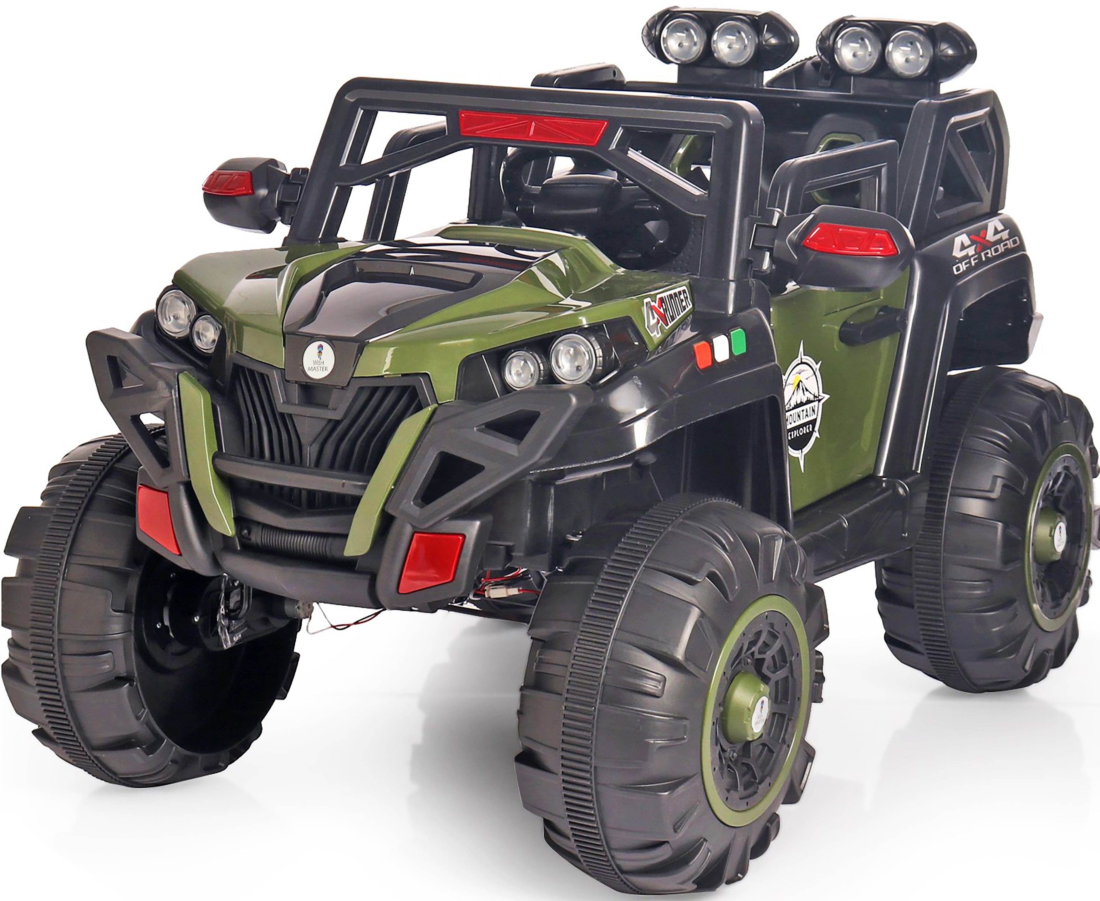 Kids Big Size 4x4 Battery Operated Electric Jeep For 1-8 Years Boys & Girls | 3 Mode Control Remote + Mobile App + Manual Drive