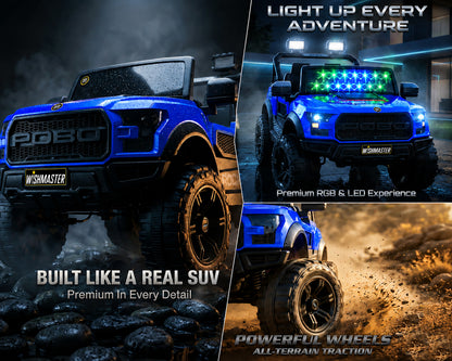 Kids 4x4 POBO Driving Electric Car | Remote + Steering + Mobile App Control | Kids Jeep | [1-8 Year]