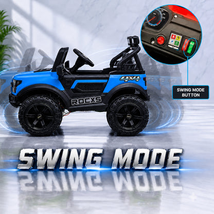 Kids 4x4 POBO Driving Electric Car | Remote + Steering + Mobile App Control | Kids Jeep | [1-8 Year]